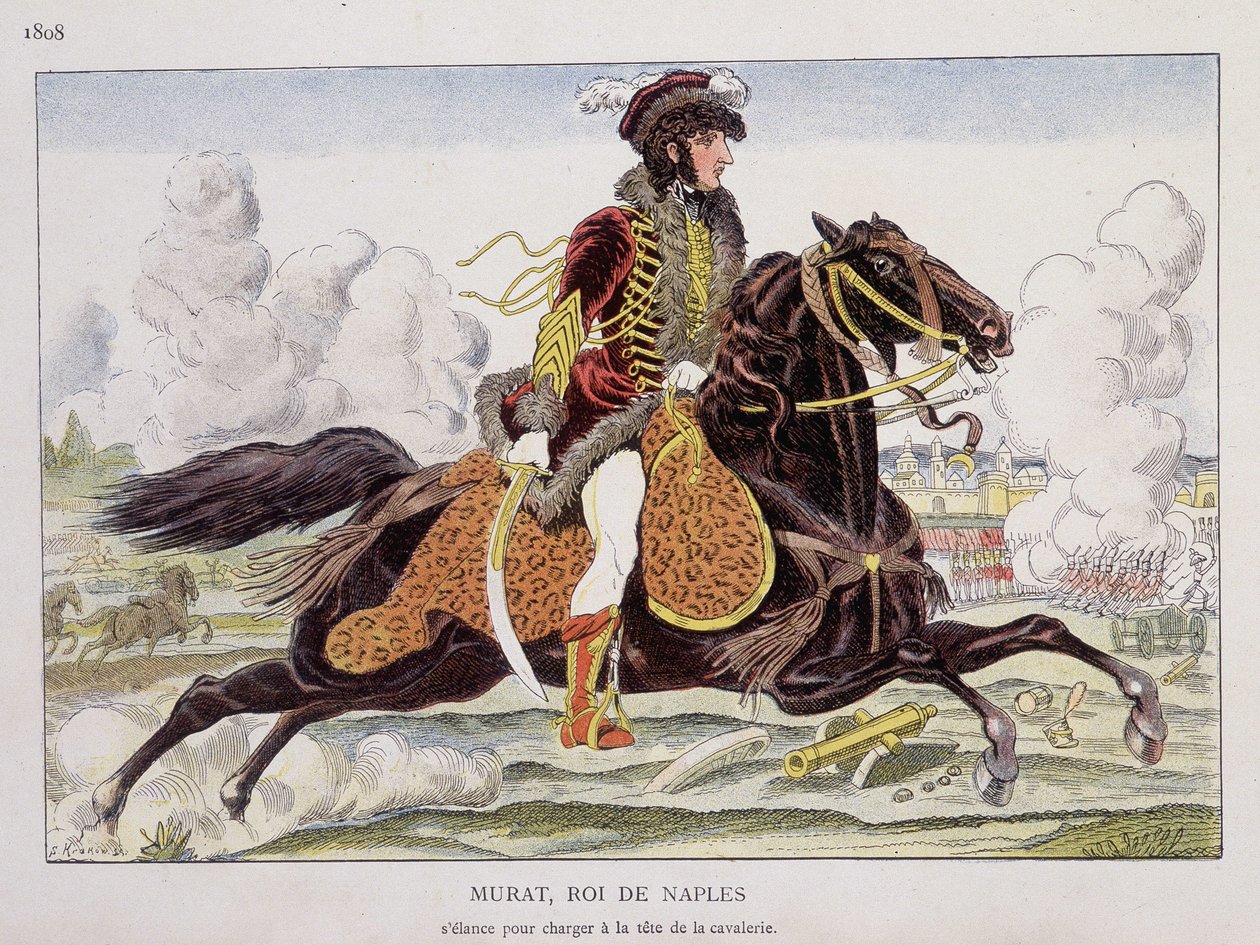 Murat (1767-1815), Rei de Nápoles, lança-se para atacar à cabeça da cavalaria de Unknown artist