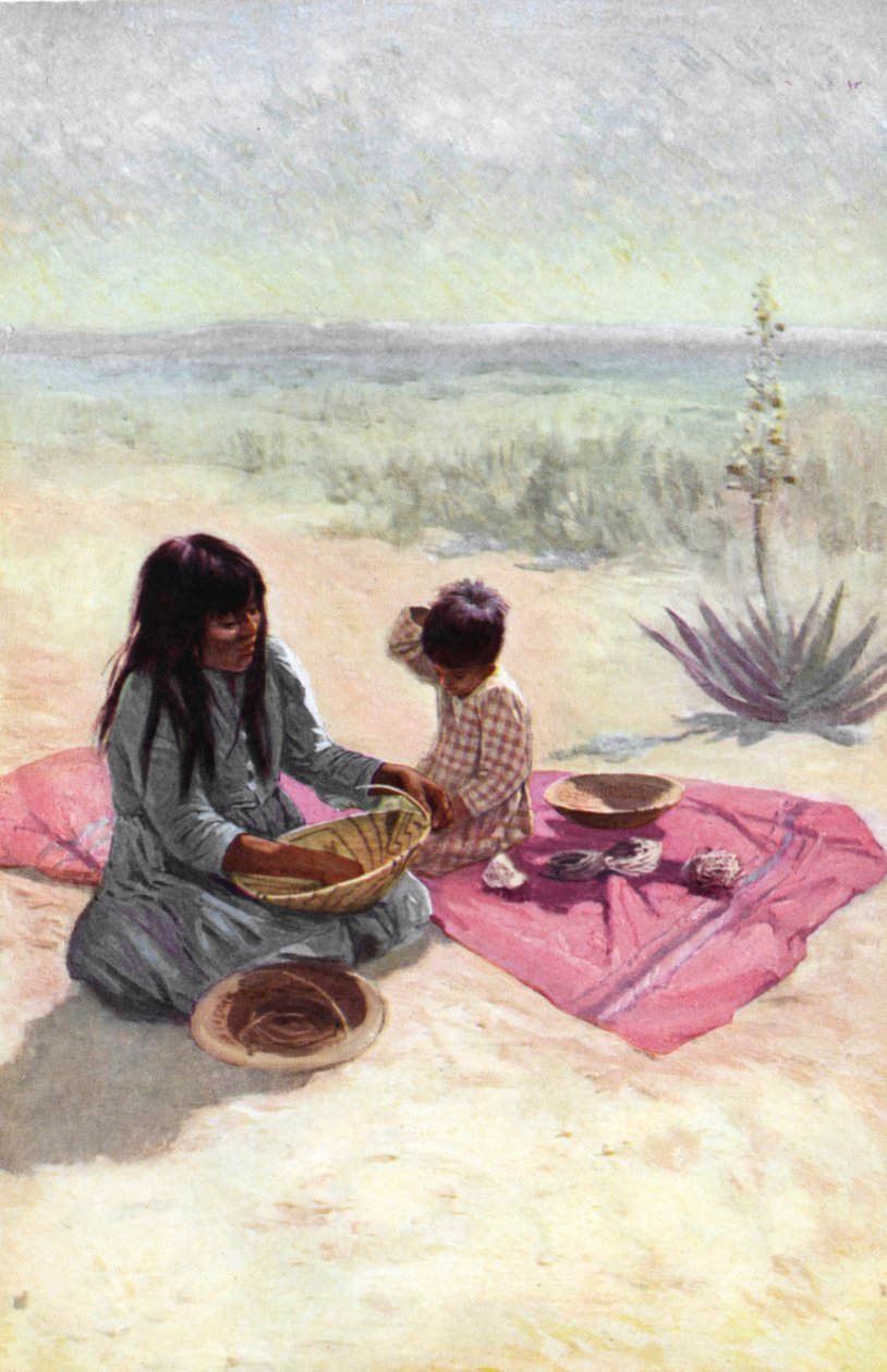 Mulher nativa americana da tribo Pima, Arizona de Unknown artist