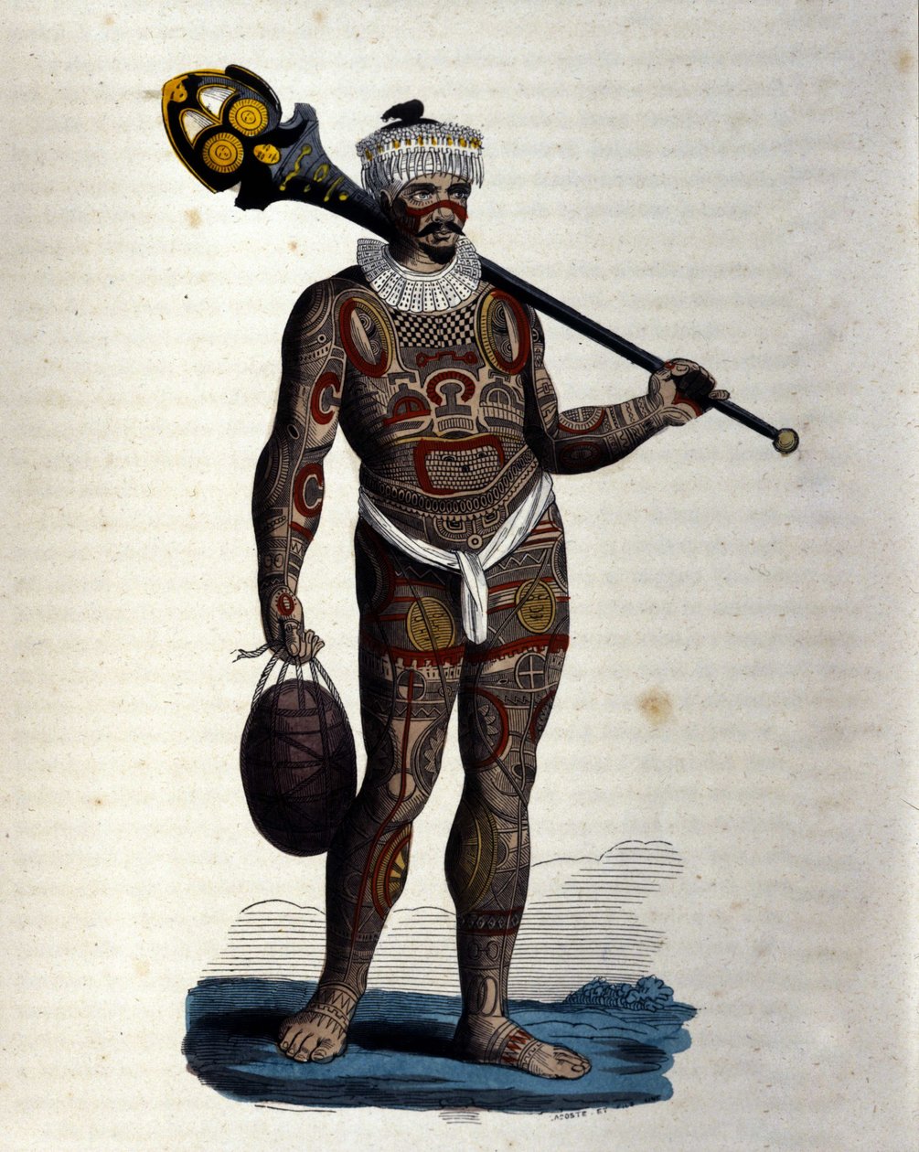 Nativo de Nuku-Hiva (Ilha Marquises). de Unknown artist