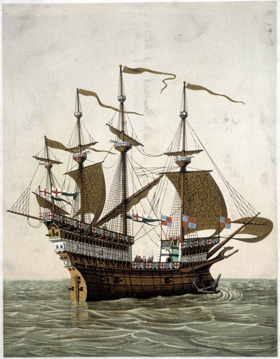 Nave de Henrique VIII (1520) da Inglaterra - de acordo com J. Holbein de Unknown artist