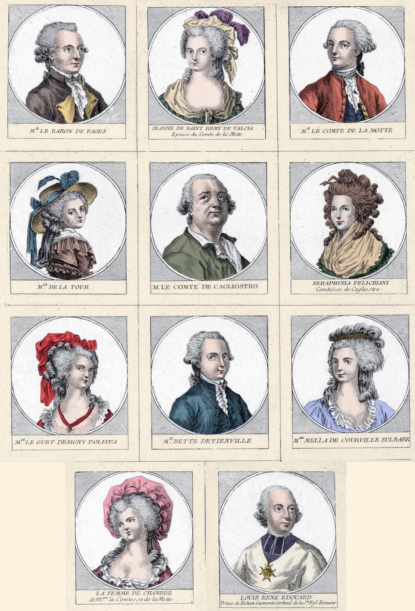 Caso Colar - As personagens principais envolvidas no caso do 
