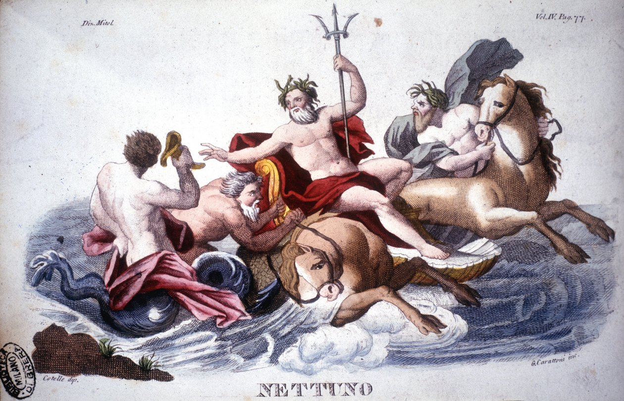 Neptuno - gravura de Unknown artist
