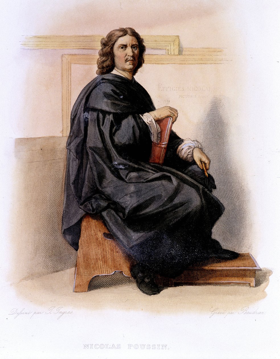 Nicolas Poussin (1594-1665) em Ed. Mennechet, "Le Plutarque francais de Unknown artist