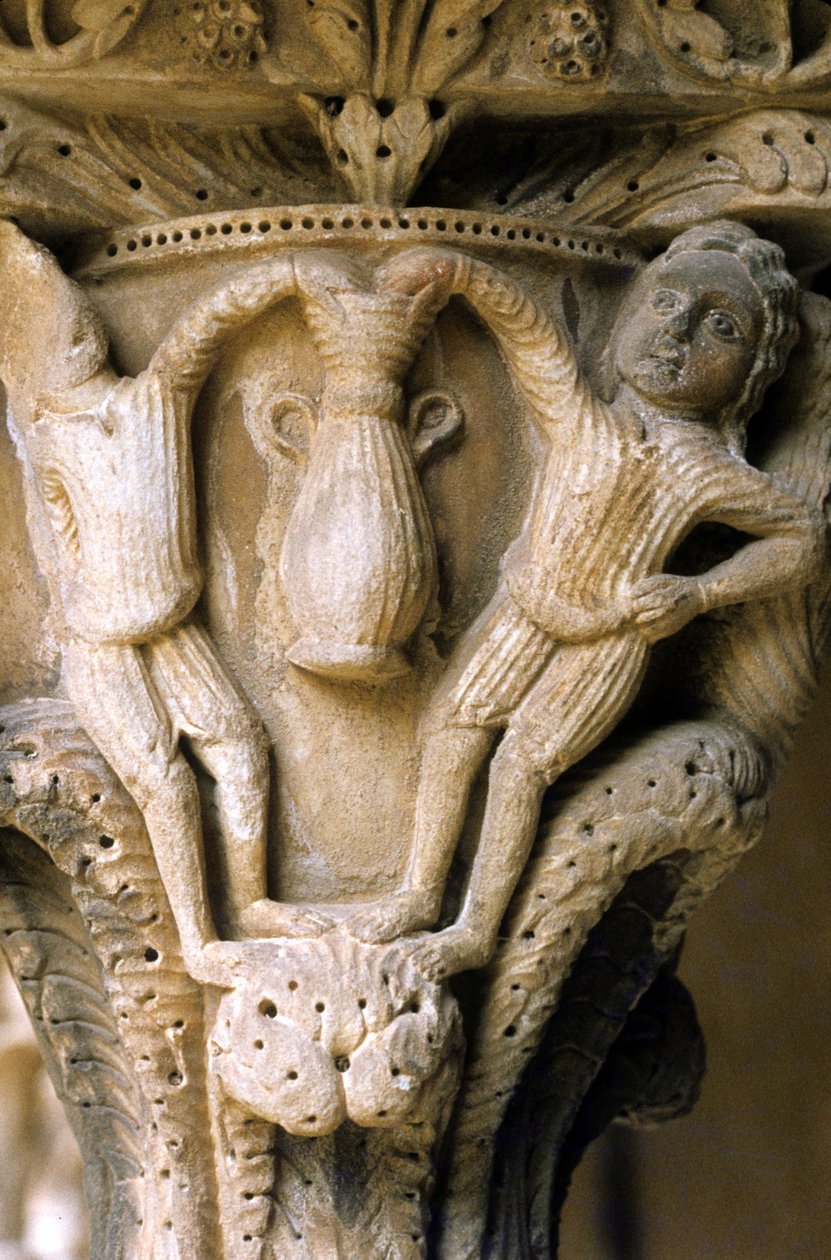 Norman Art in Monreale (Sicília): capitais do Cloitre des Benedictins. de Unknown artist