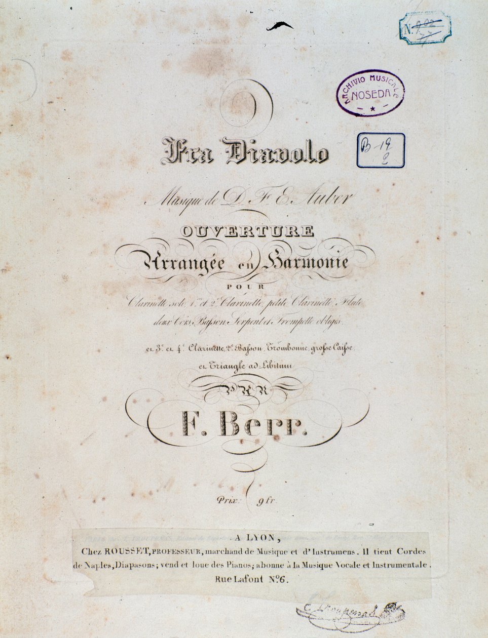Abertura da ópera cômica Fra Diavolo, ou O Hotelaria da Terracine de D. F. Auber de Unknown artist