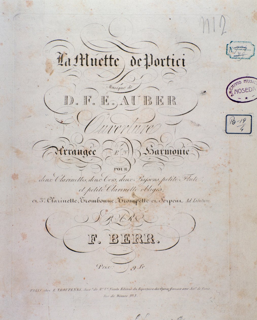 Inauguração da ópera La muette de Portici de D. F. Auber de Unknown artist