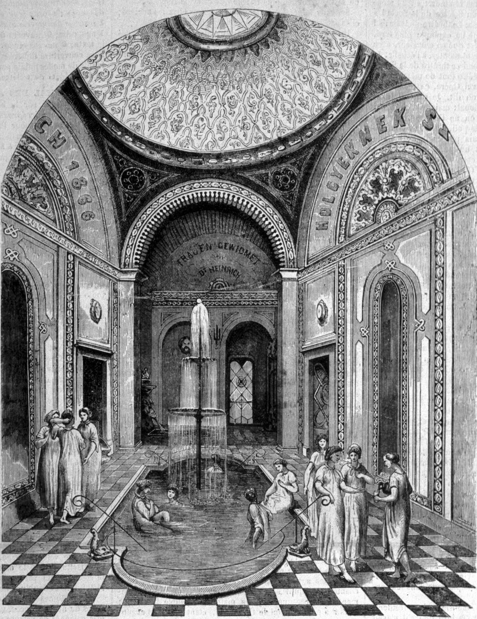 Banhos orientais em Budapeste. O quarto rosa de Unknown artist