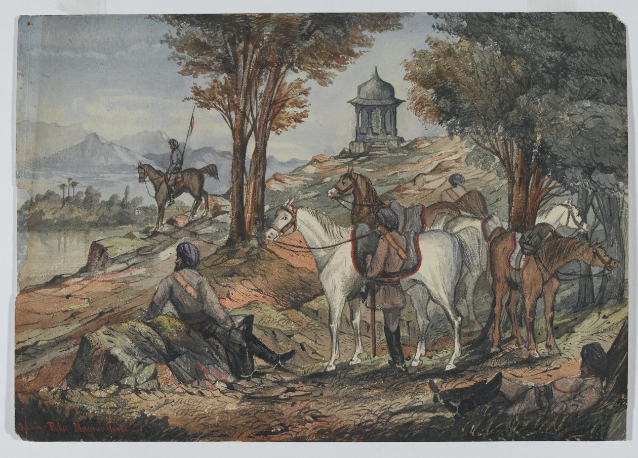 Picket Outlying Picket, Maynes Horse, Central India Horse de Unknown artist