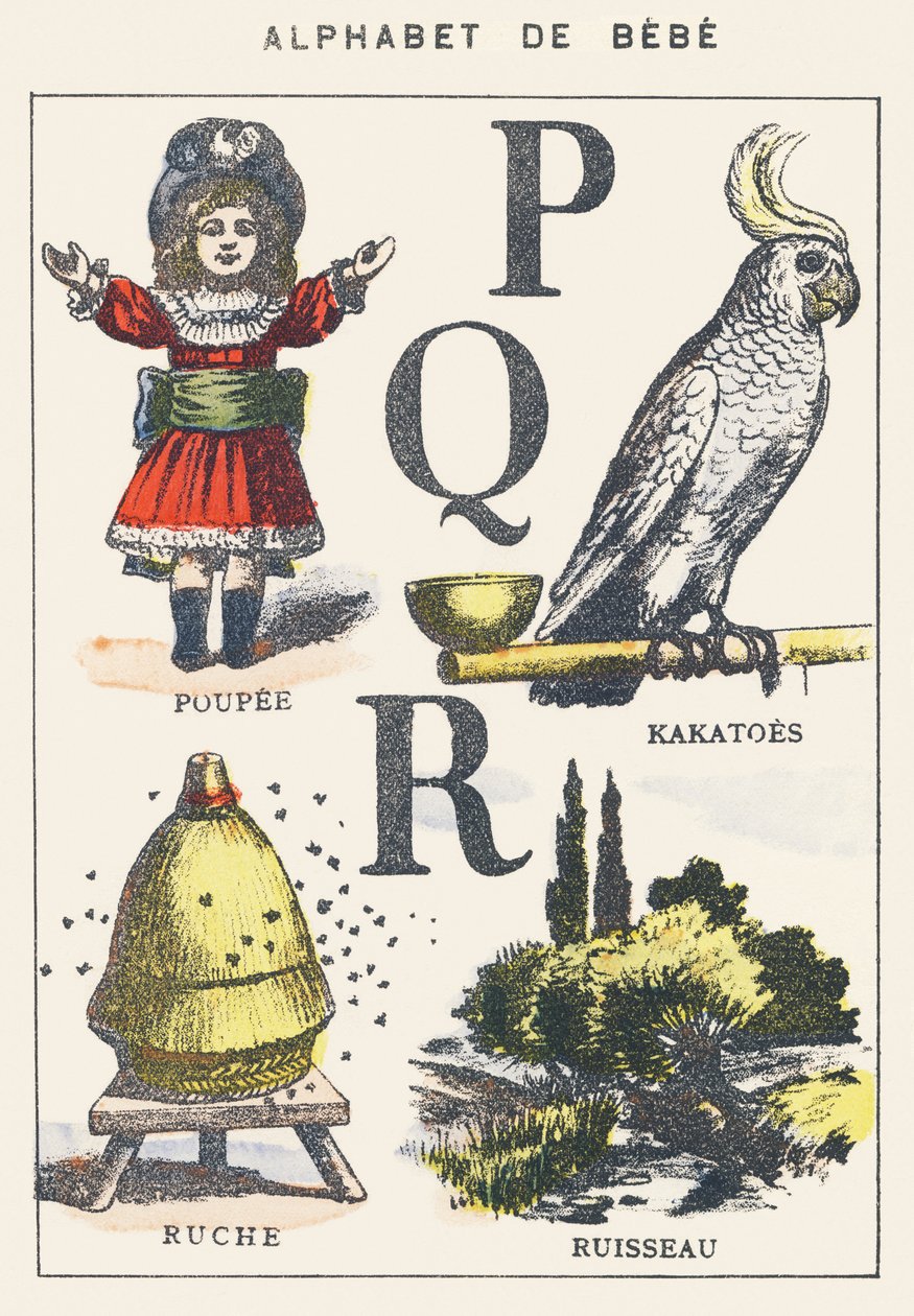 PQR: boneca, caqui, colmeia, riacho de Unknown artist
