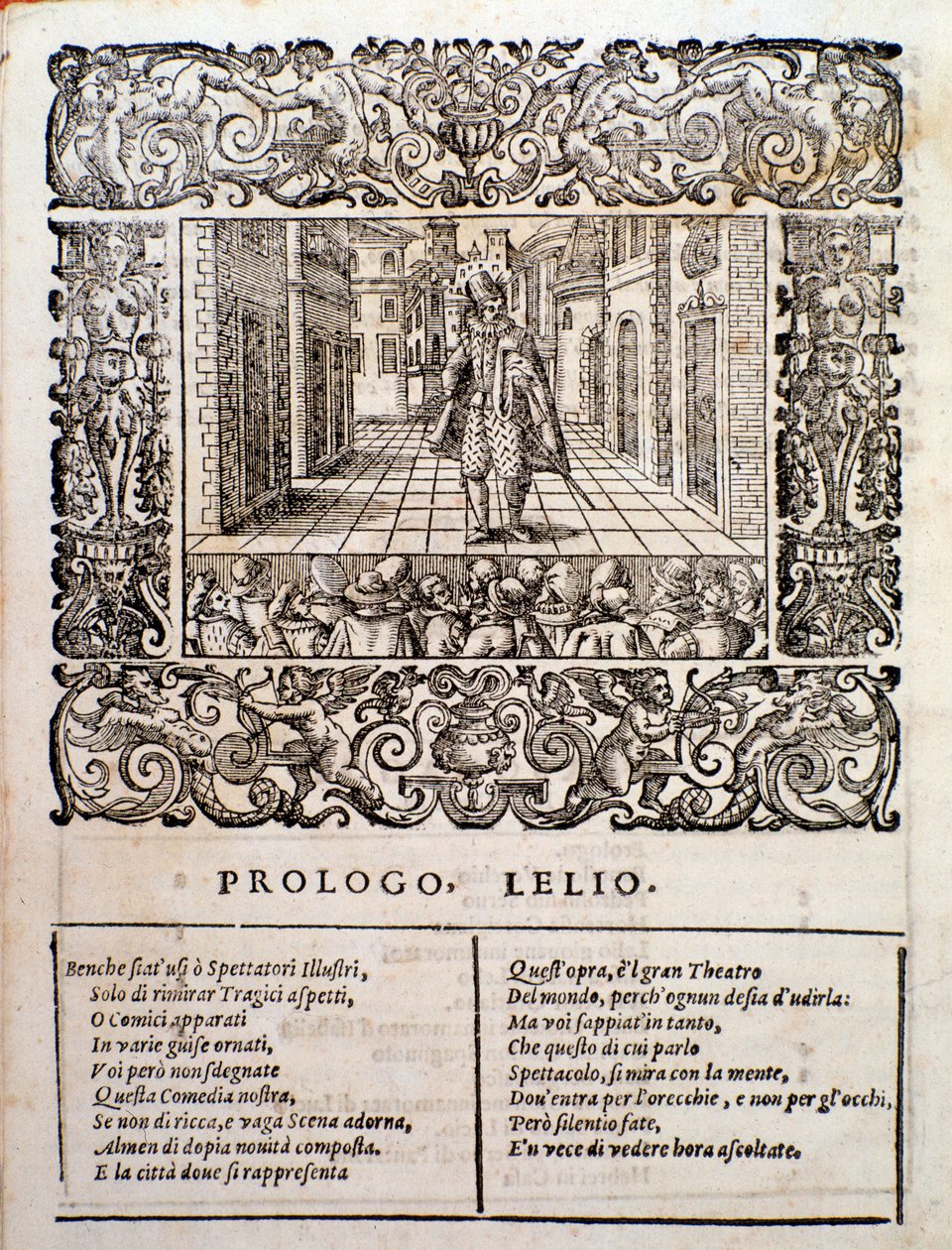 Página da comédia Amfiparnaso madrigal de Orazio Vecchi de Unknown artist
