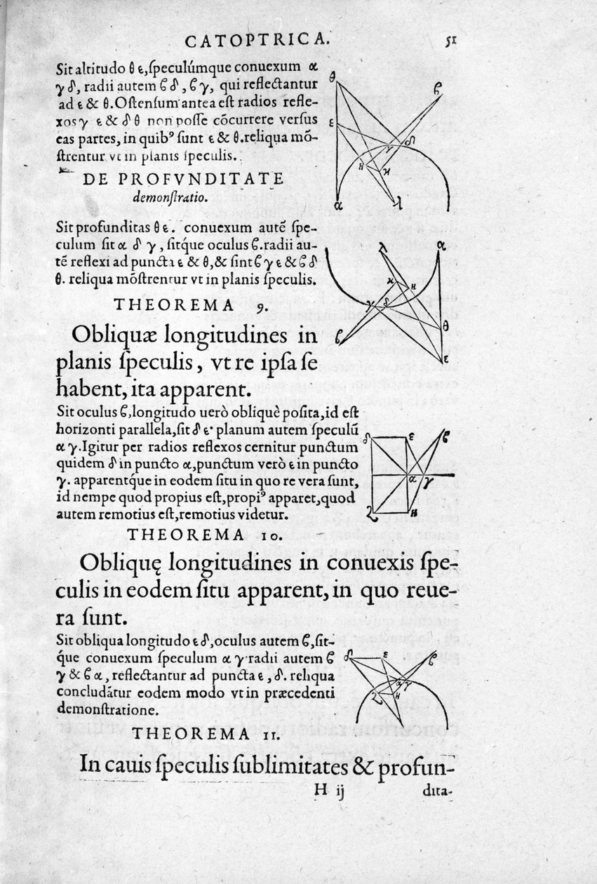 Página de "Optica & Catoptrica..." de Euclides de Unknown artist