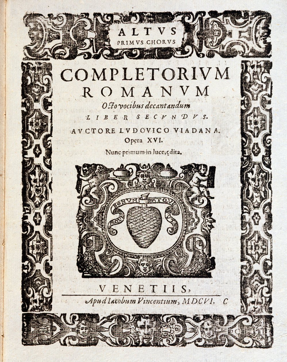 Página da partitura de Salmos (op 16) de Ludovico Viadana de Unknown artist