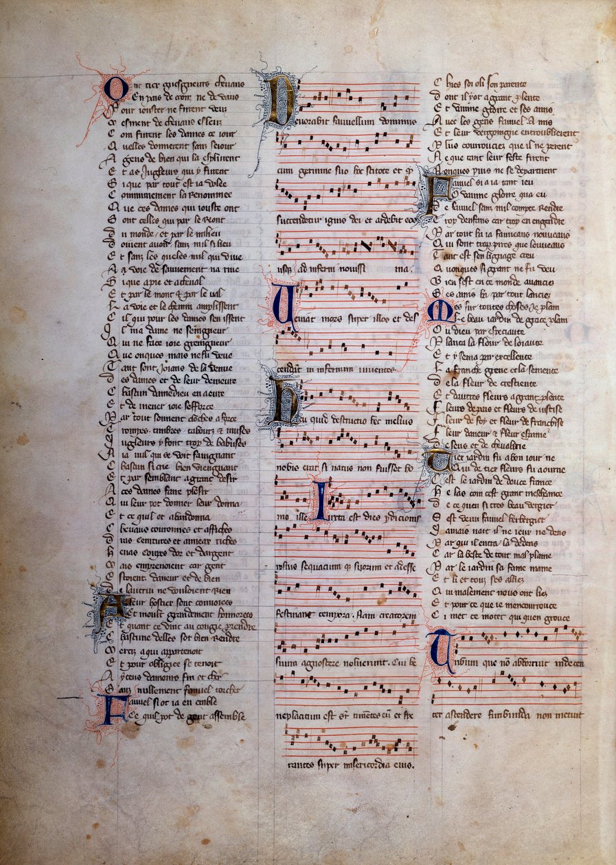 Página de canções, letra e música Miniatura de "Le roman de Fauvel" de Gervais de Bus de Unknown artist