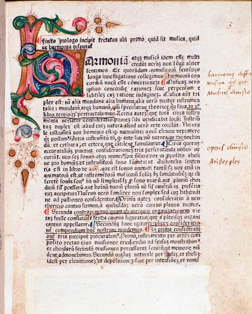 Página retirada do De musica tractatus, por Bartolomeo Ramos de Pareia (1482) de Unknown artist