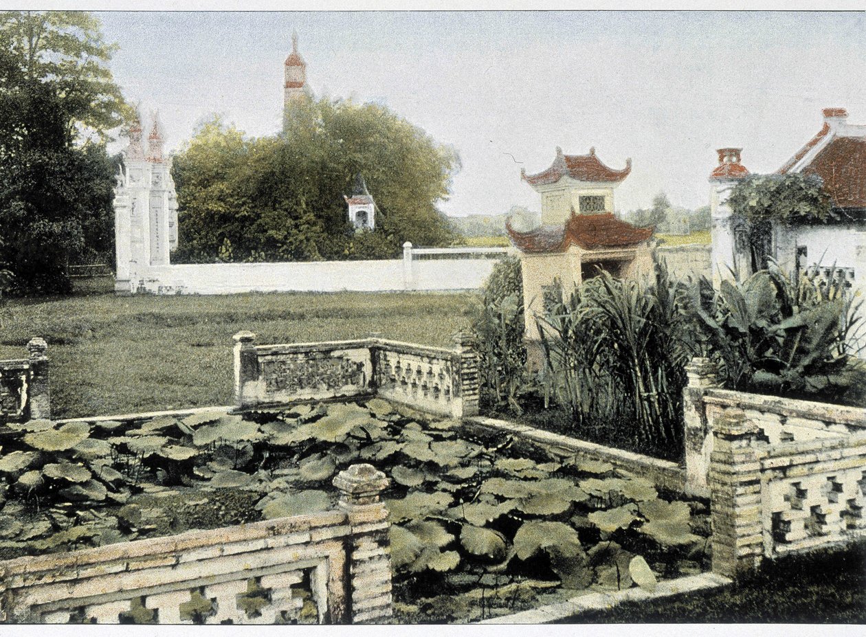 Pagoda of the Brush em Hanoi - em "Around the World", no final do século XIX. de Unknown artist