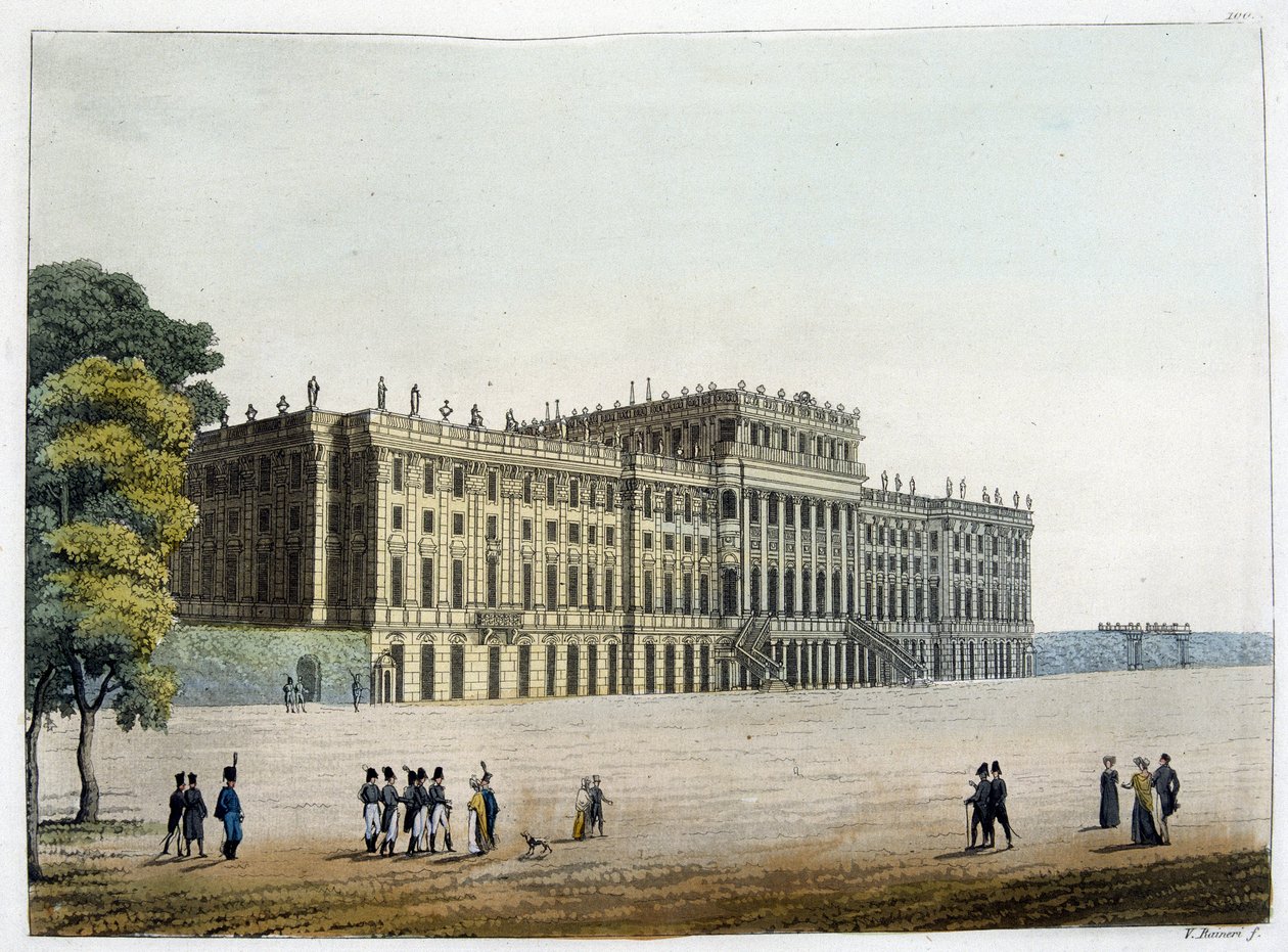 Palácio de Schonbrunn, no século XIX de Unknown artist
