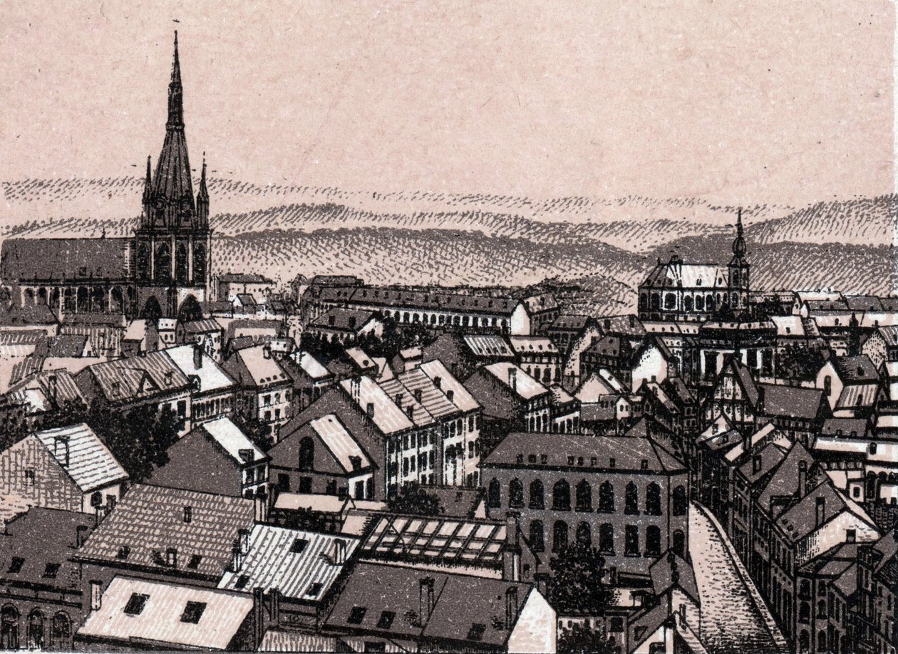 Panorama de Liège na Bélgica em "O mundo ilustra 168 vistas" Sem data (final do século XIX) de Unknown artist
