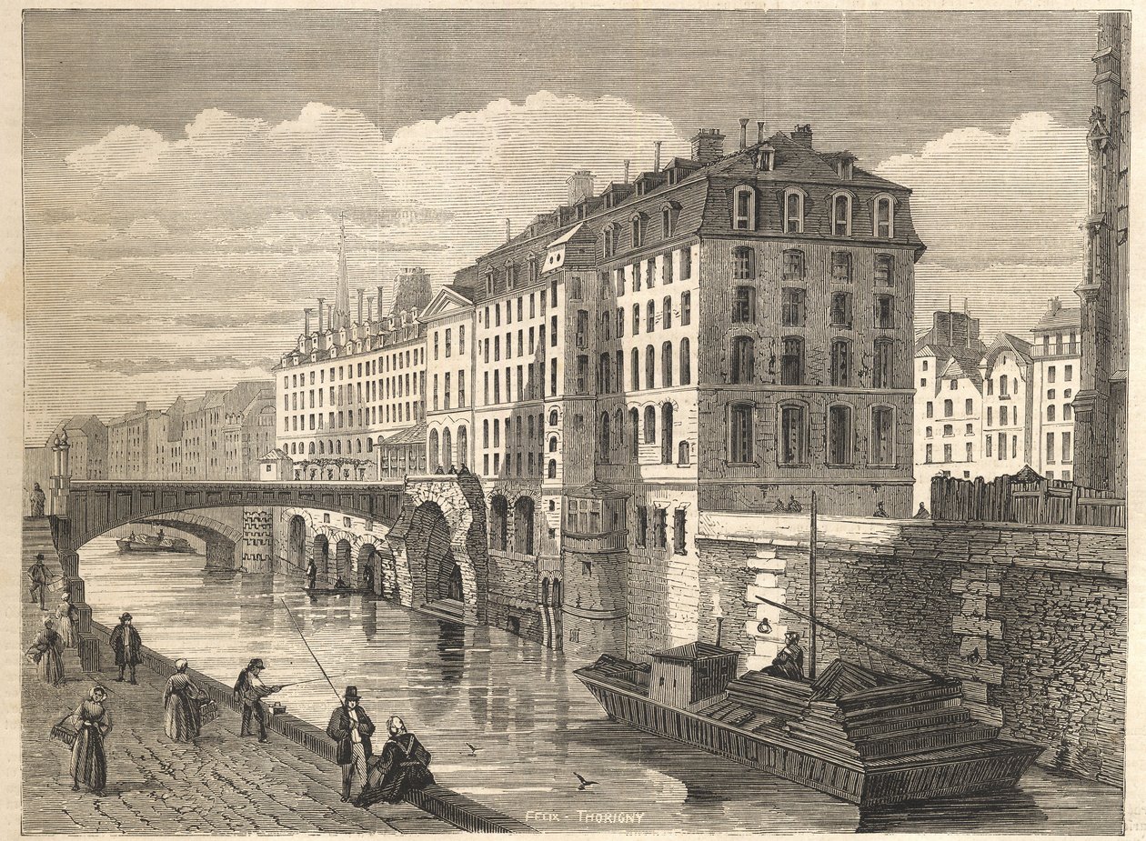 Paris Demolições: Hotel Dieu de Unknown artist