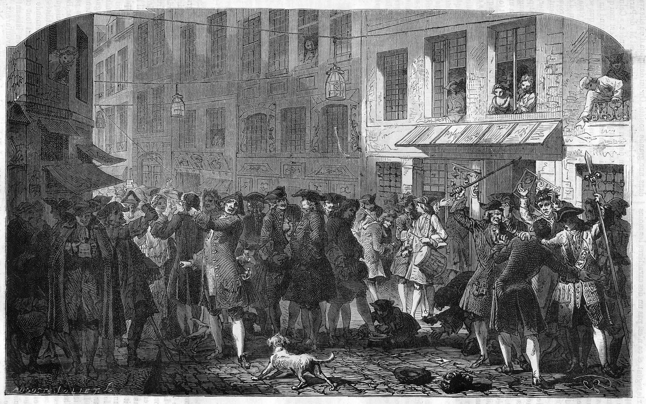 Paris IV arrondissement - La rue Quincampoix en 1720 a l
