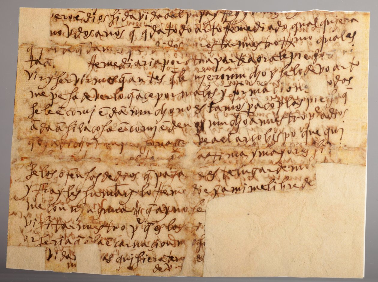 Parte de um manuscrito. Carta nº 96 de Santa Teresa à sua sobrinha Madre Maria Bautista (Carta nº 96 de Santa Teresa, de Sevilha, à sua sobrinha, Madre Maria Bautista, que se encontra em Valladolid). Teresa, de Sevilha, à sua sobrinha, Madre Maria Bautista de Unknown artist