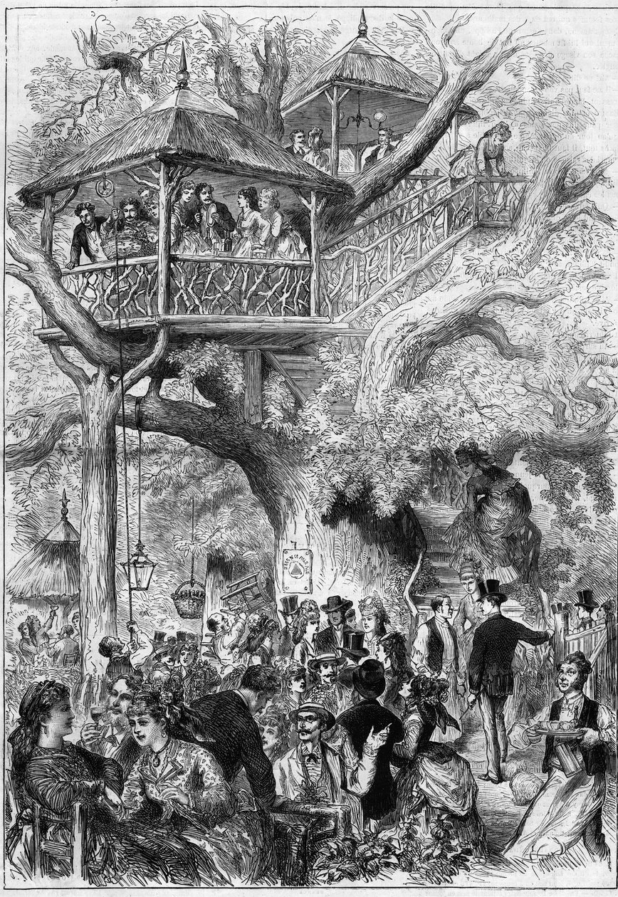 Festa em Sceaux Park, em 1873. de Unknown artist