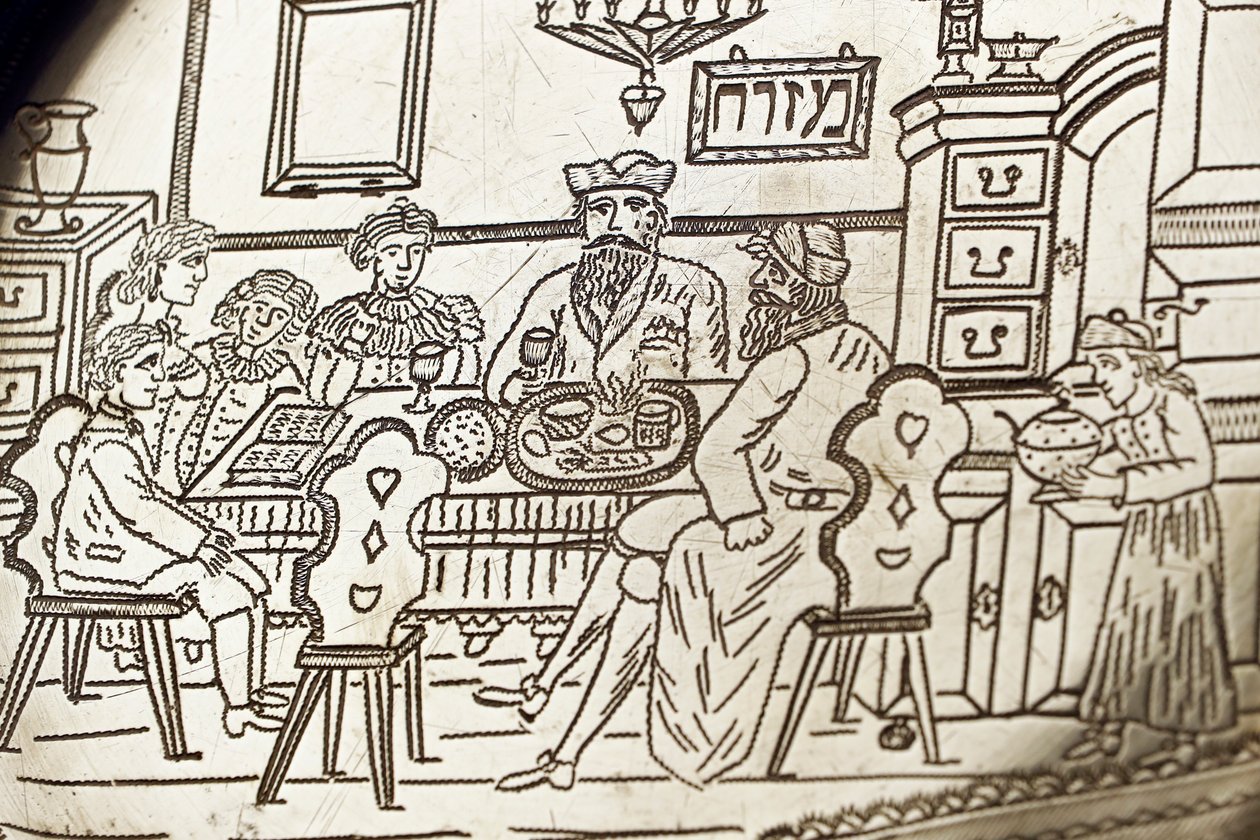 Prato de Seder de Páscoa, século XIX de Unknown