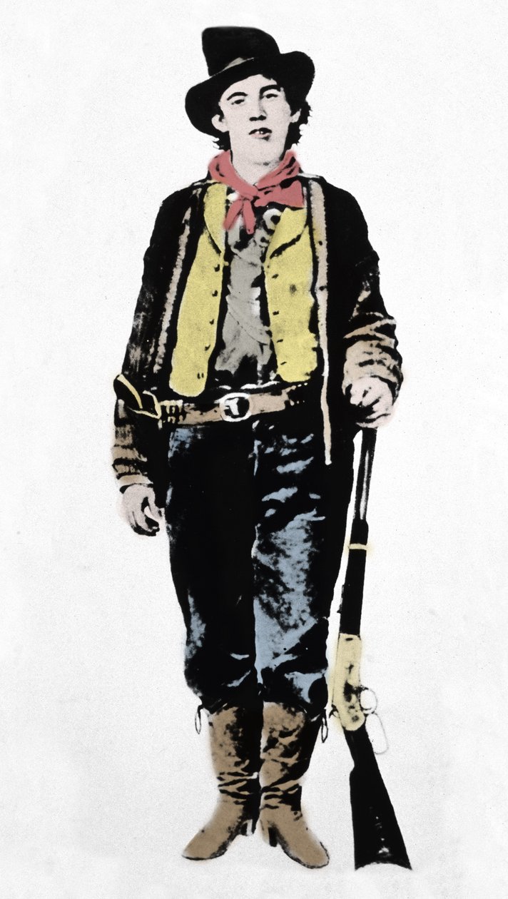 Pat Garrett (1850-1908), James Brent e John William Poe (1850-1923), xerifes do Condado de Lincoln, c1880-1882 (1954). de Unknown artist