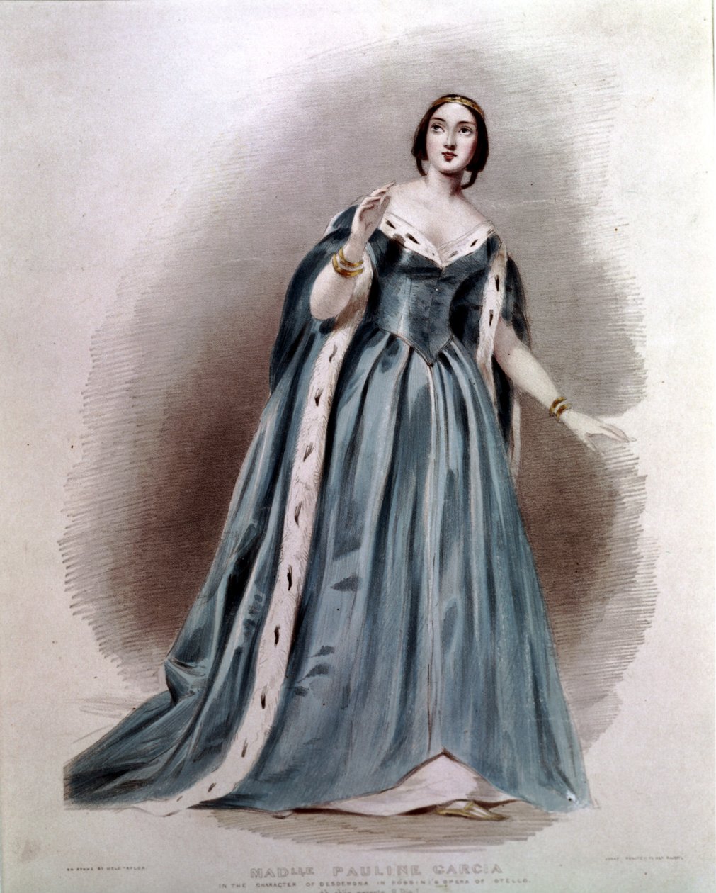 Pauline Viardot - Garcìa (1821-1910), cantora francesa. no papel de Desdemona. Otello de Gioacchino Rossini. de Unknown artist