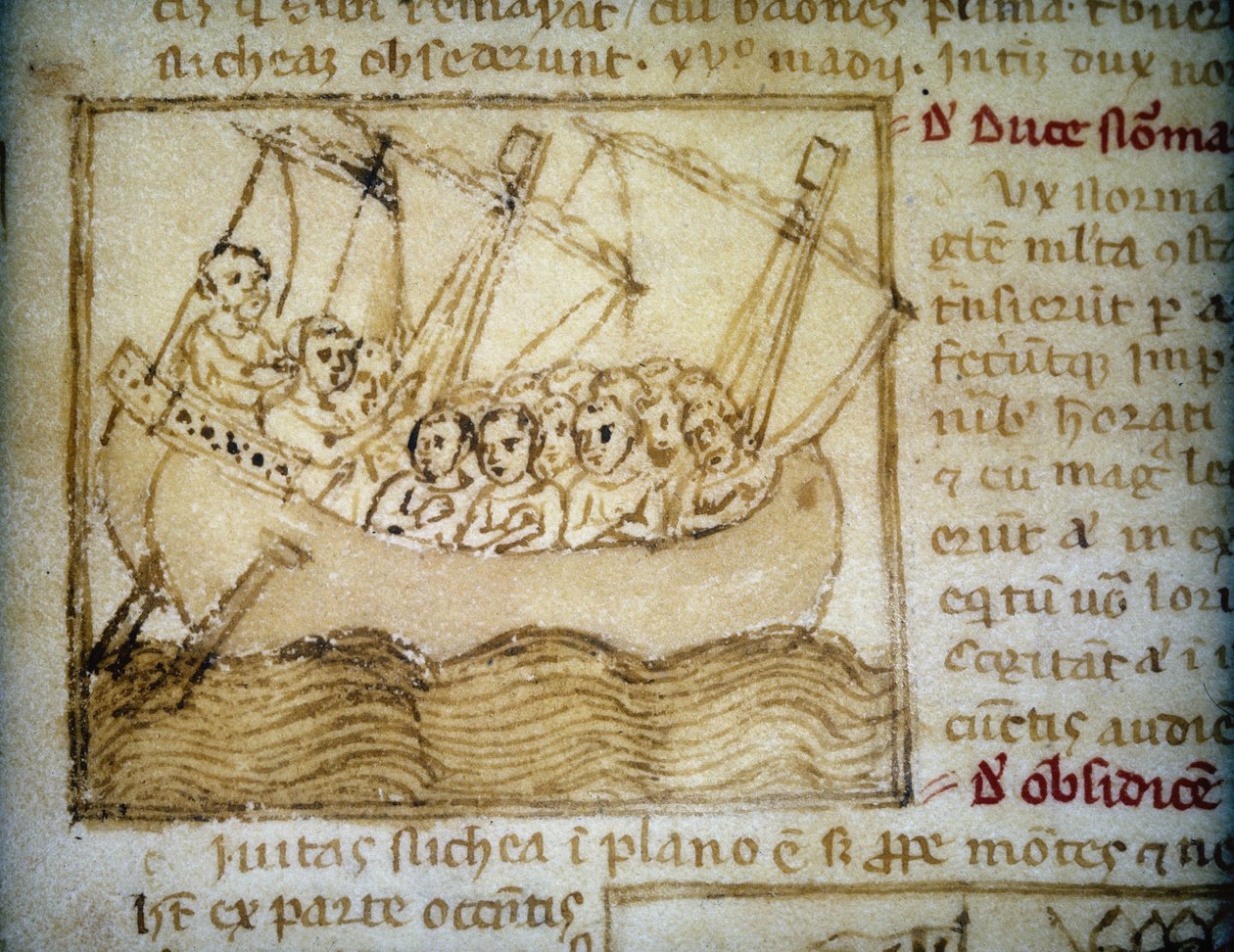 Pelerins em viagem à Terra Santa - em "Peregrinationem in Terram Sanctam" (Peregrinação em Terram Sanctam) de Unknown artist
