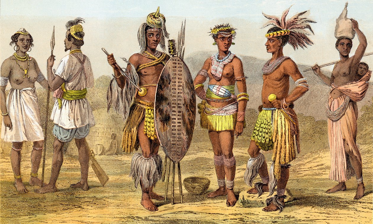Pessoas de raça etíope no final do século XIX, publicado em 1903 (impresso) de Unknown artist