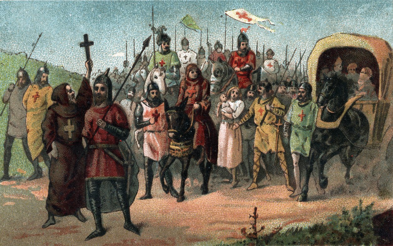 Pedro, o Eremita, pregando a Cruzada (1095 - 1099). de Unknown artist