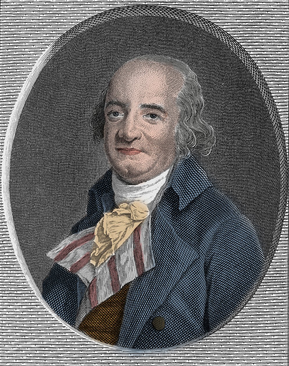 Pierre Samuel du Pont de Nemours (1739-1817) empresário e economista de origem francesa e diplomata americano de Unknown artist