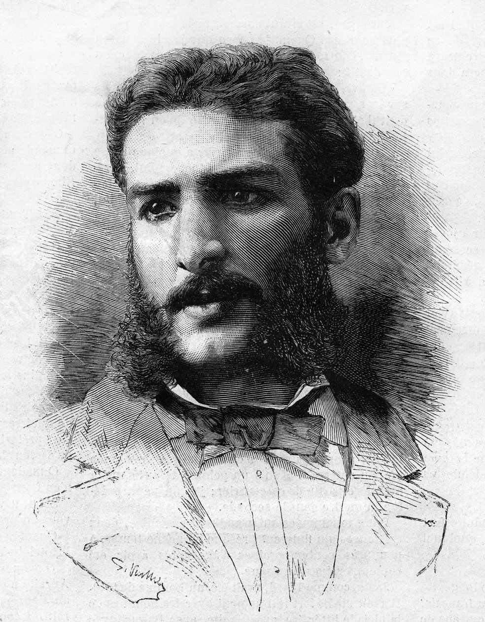 Pierre Savorgnan de Brazza (1852-1905), explorador francês em 1882. de Unknown artist
