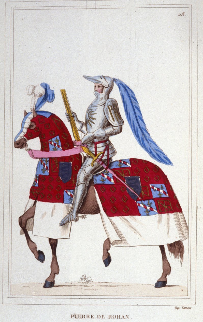 Pierre, Visconde de Rohan, Sire de Gie (1451-1513). Marechal da França. Gravura de 1830. de Unknown artist