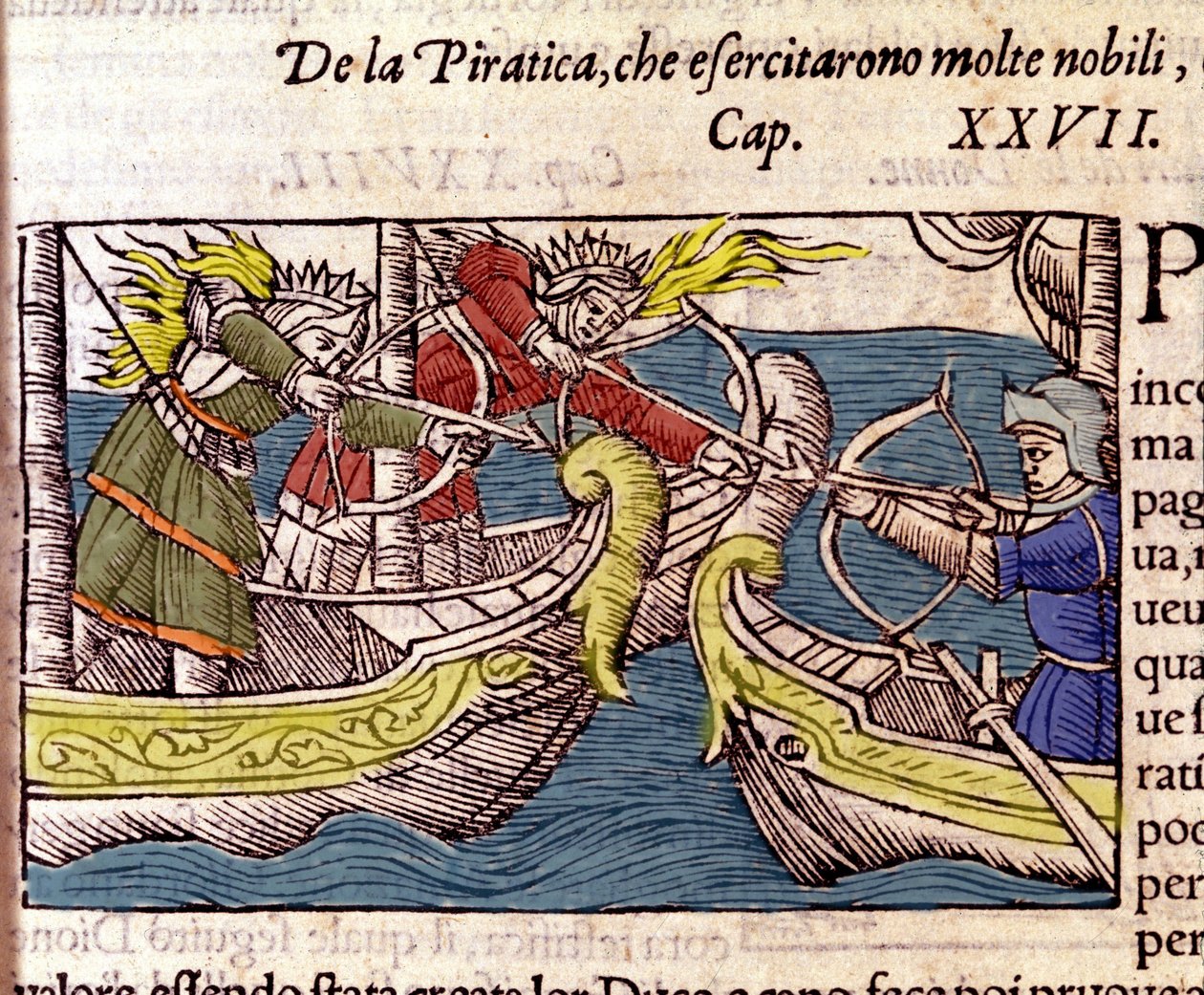 A pirataria foi praticada por muitas mulheres nobres escandinavas. Gravura da "Historia de gentium septentrionalium" de Olaus Magnus, Veneza 1567. de Unknown artist