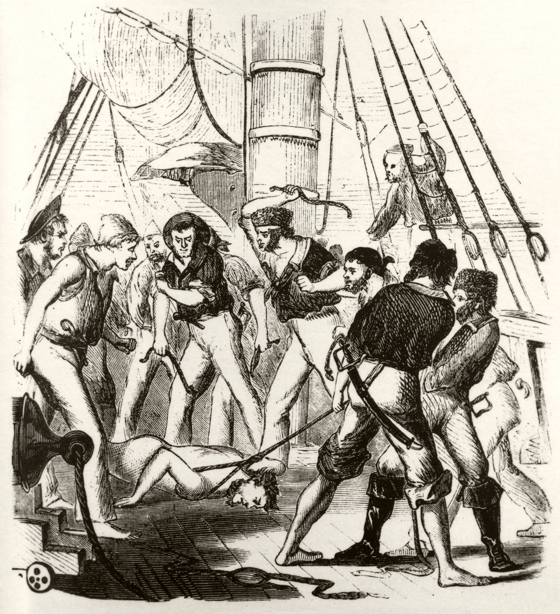 Piratas atormentando George Withers de Unknown artist