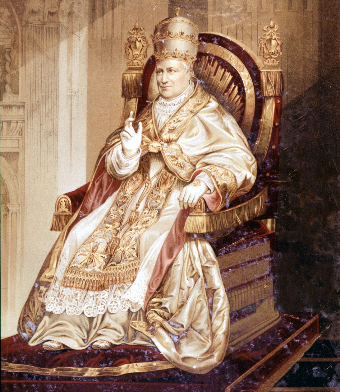Pius IX (1792 - 1878). Cromolitografia. de Unknown artist