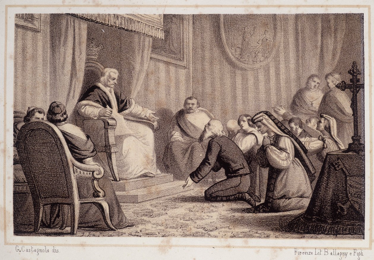 Pio VII (1742 - 1823) revoga o decreto que ordena a destruição de Sonnino - na "Storia d