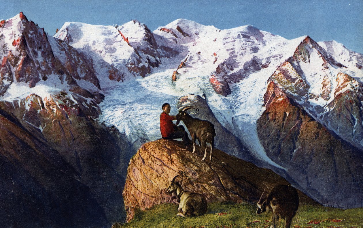 Planpraz, vista do Monte Branco, Chamonix de Unknown Artist