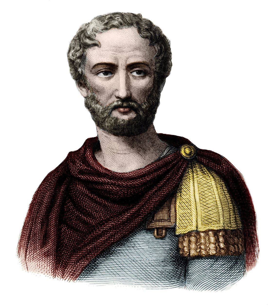 Plínio o Ancião (23-79) - Retrato de Gaio Plinius Secundus o Ancião (Plínio o Ancião) (Plinio il Vecchio) (23-79), naturalista e escritor latino. Gravura do século XIX. Coleção particular. de Unknown artist