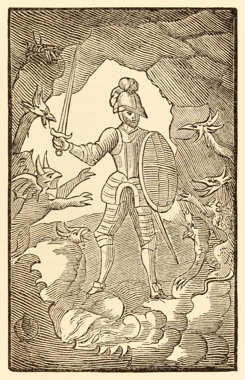 Pobre homem! Onde és tu agora Teu dia é noite. dos peregrinos progride deste mundo, para o que está por vir John Bunyan (1628-1688) Christian entra no Vale da Sombra da Morte e de Unknown