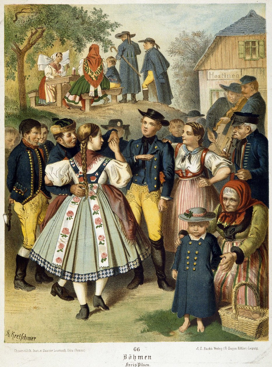 Bola popular na Boémia por volta de 1870 de Unknown artist