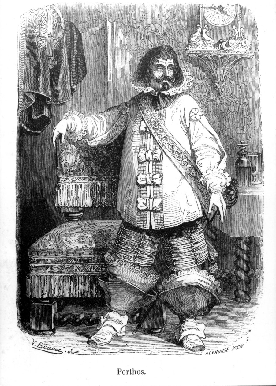 Porthos - em "Os 3 Mosqueteiros" de Alexandre Dumas Père. de Unknown artist