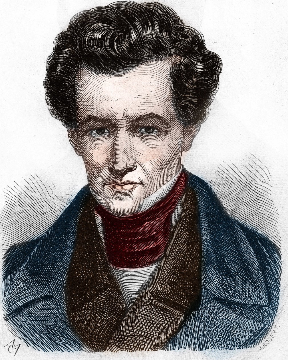 Retrato Armand Carrel (1800-1836), jornalista francês. de Unknown artist