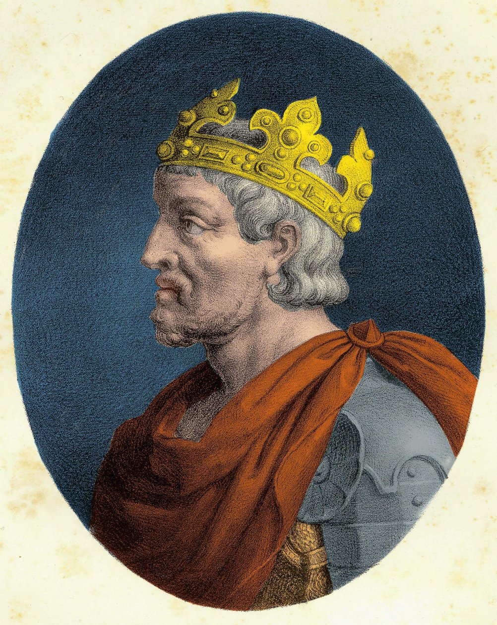 Retrato de Pepin the Brief (c. 714 - 768). de Unknown artist