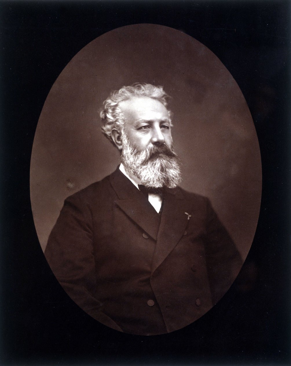 Medalha de retrato de Júlio Verne - em "Les Hommes d