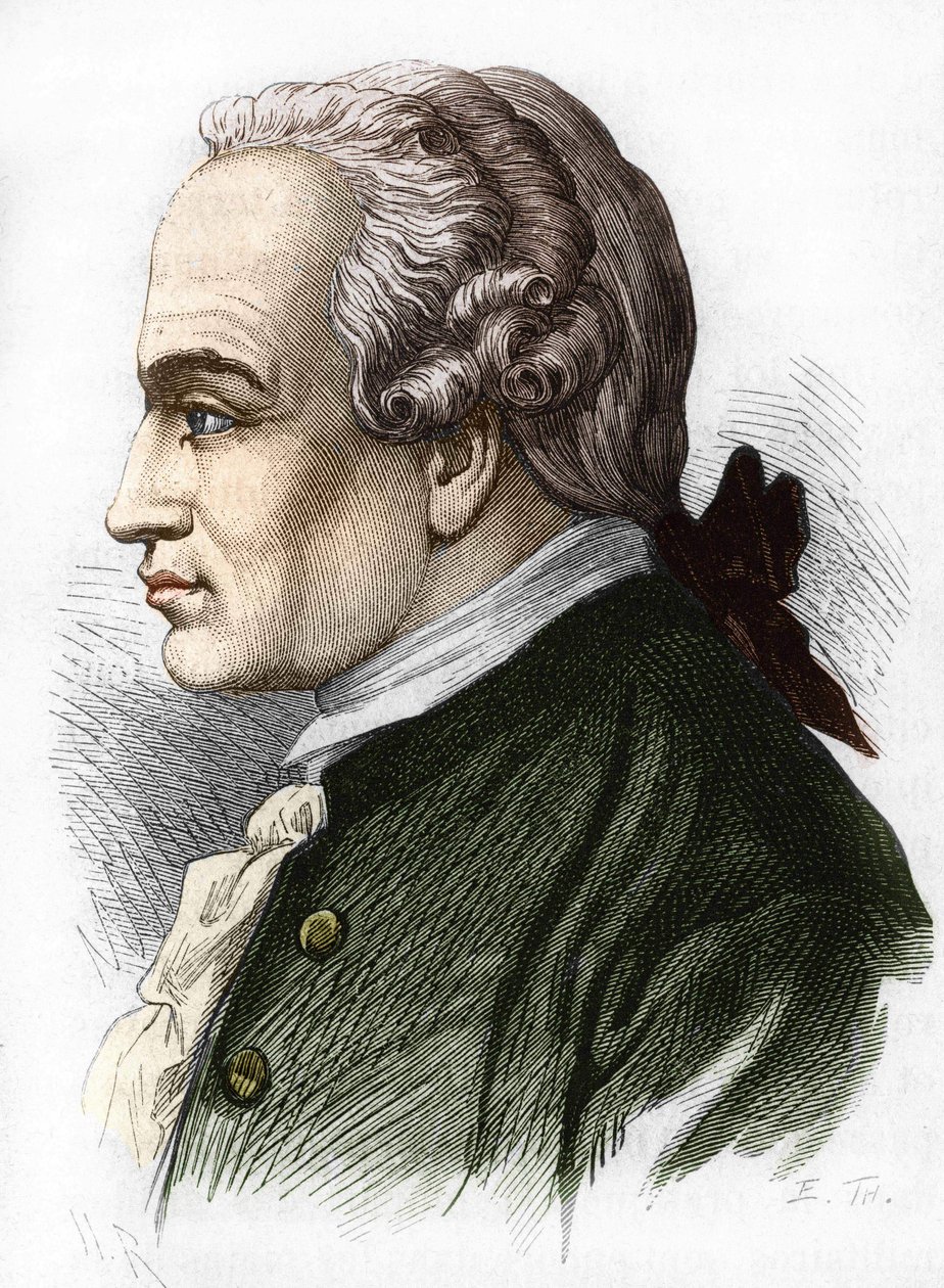 Retrato de (Emanuel) Emmanuel Kant. filósofo alemão (K¿nigsberg de Unknown artist