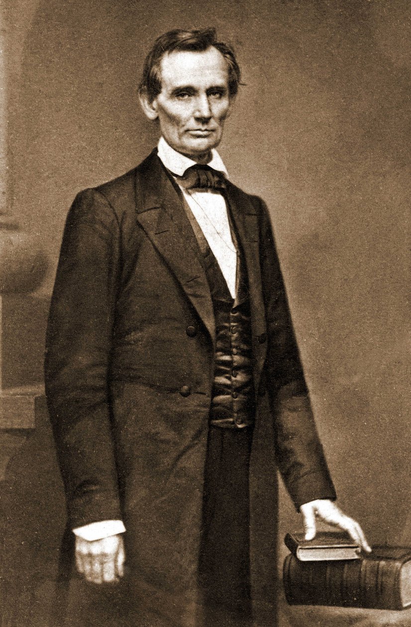Retrato de Abraham Lincoln (1809-1865), Presidente dos Estados Unidos da América de 1861 a 1865. de Unknown artist