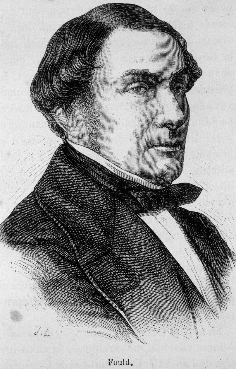Retrato de Achille Fould (1800-1867), banqueiro judeu francês, adepto do livre comércio e do santomense. de Unknown artist
