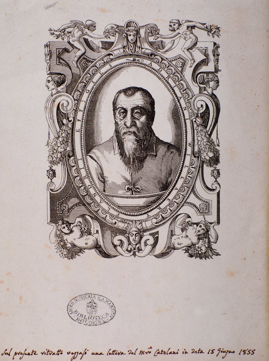Retrato de Adrian Willaert (xilogravura) de Unknown artist